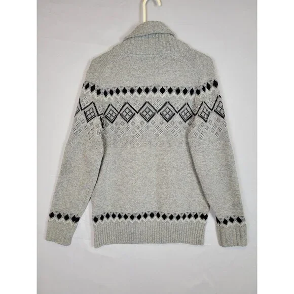 Telluride Clothing Co. Lambswool Blend Cardigan Sweater Mens Medium Fair Isle - Picture 2 of 8